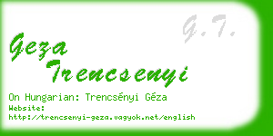 geza trencsenyi business card